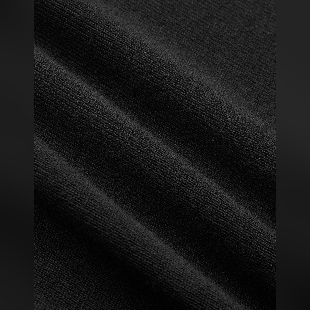 COMMENSE Black Sleeveless Tie-Neck Shell with White Piping Size Large (8/10) - Picture 4 of 4